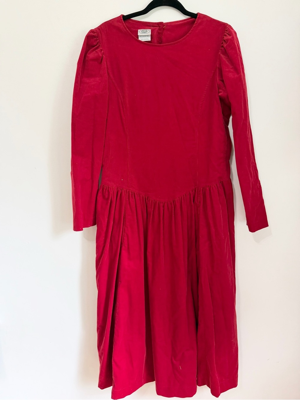 VTG LAURA ASHLEY Velvet Dress 8 Pink /red Edwardian Victorian Steampunk